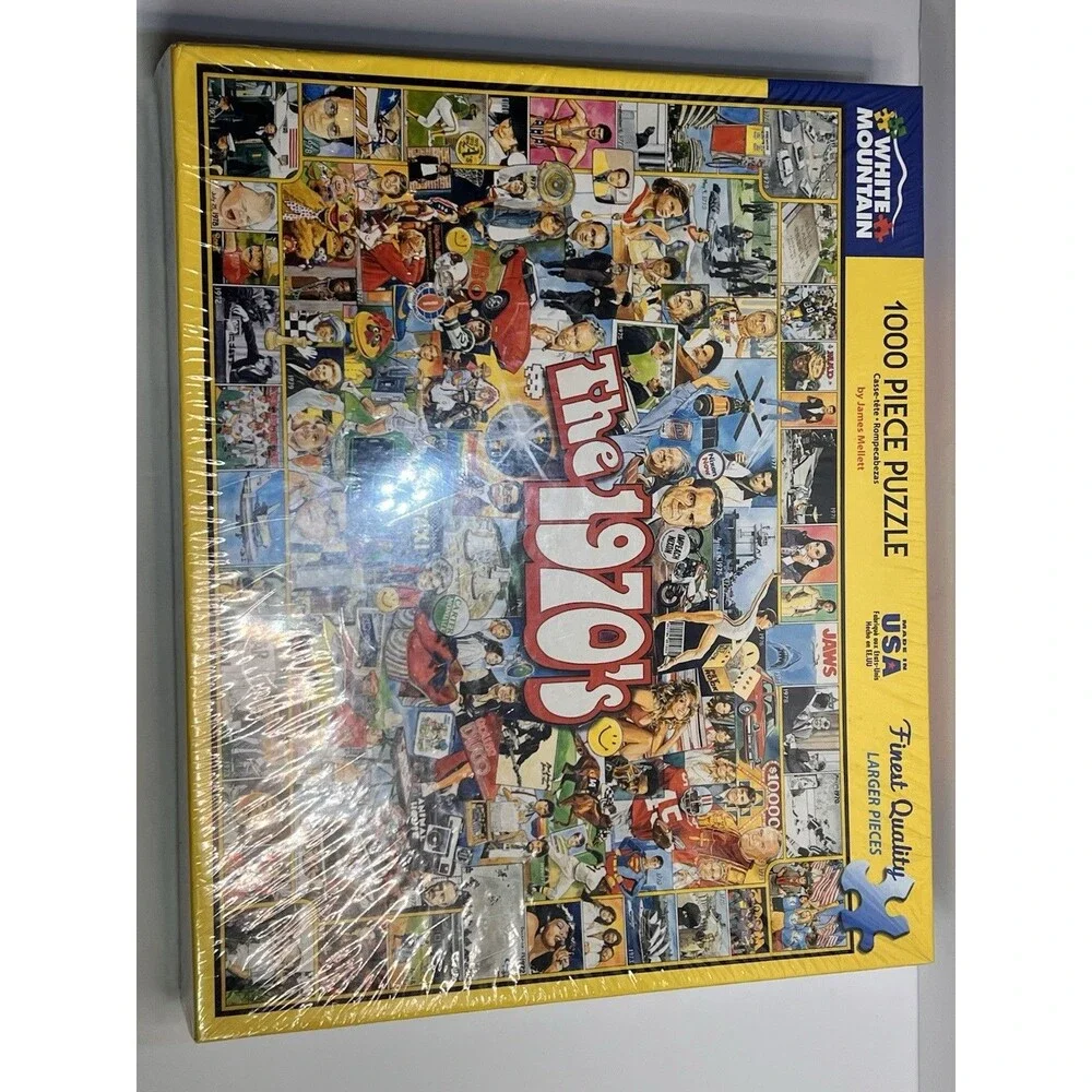 (NEW)  White Mountain “The 1970’s” 1000 Piece Puzzle Sealed Retro Nostalgia